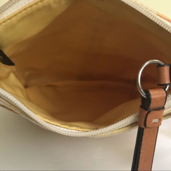 COACH Mini Signature SCRIBBLE CC Crossbody Bag Shoulder Lather Fabric Hobo Zip - Picture 12 of 13